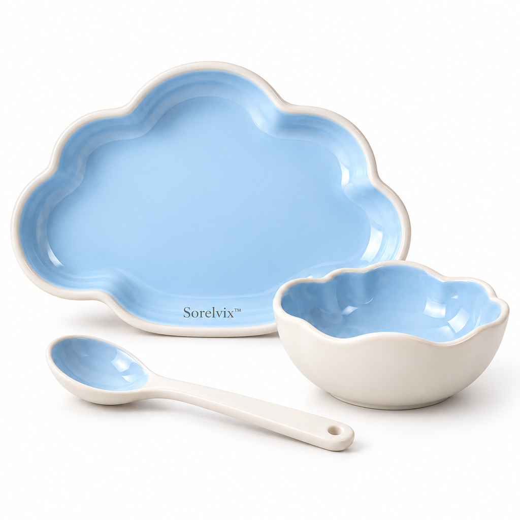 Sorelvix™ Cloudline Blue Dinnerware Set