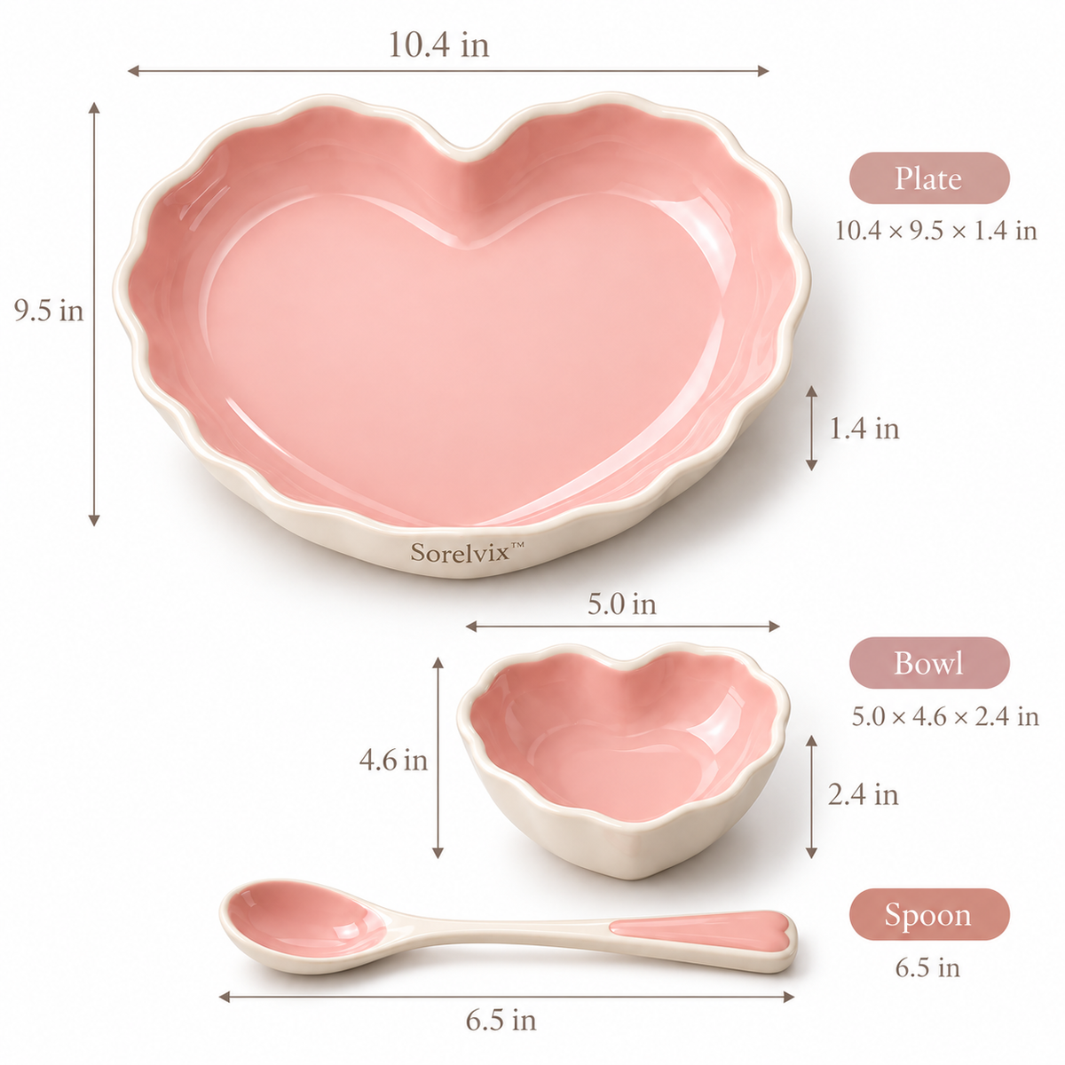 Sorelvix™ Blush Heart Dinnerware Set