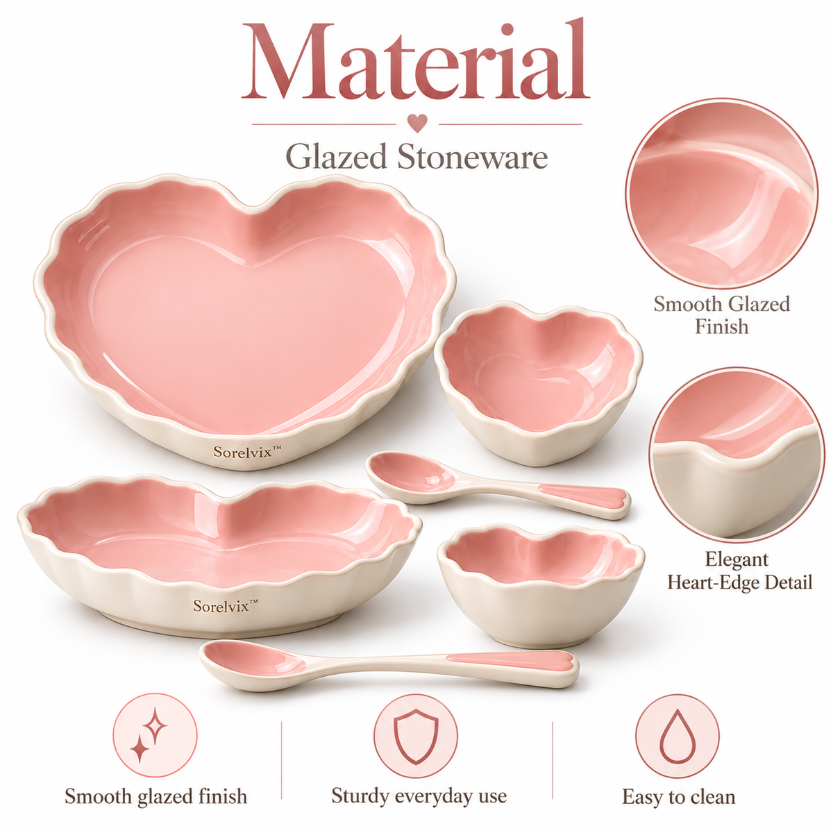 Sorelvix™ Blush Heart Dinnerware Set