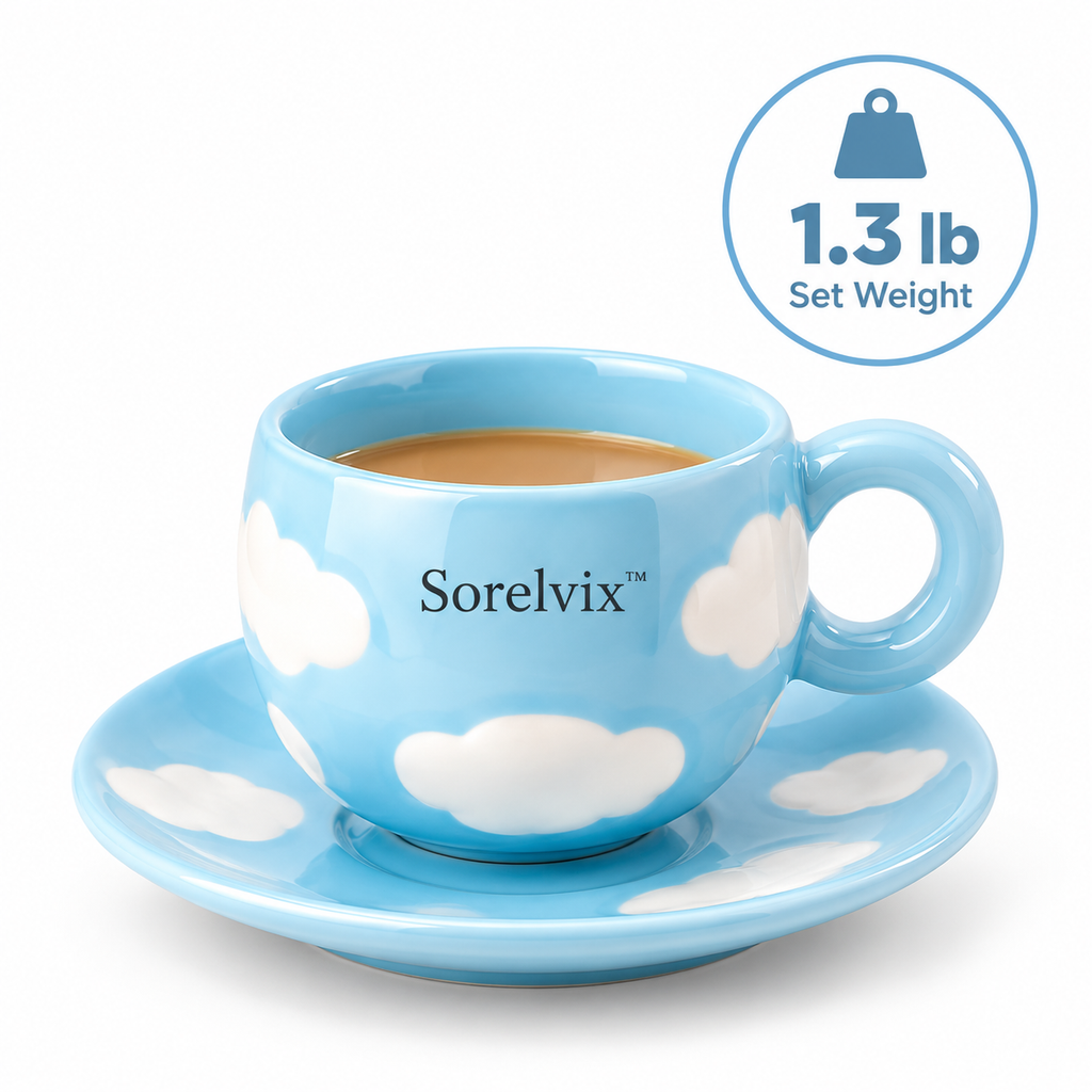 Sorelvix™ Sky Cloud Cup & Saucer Set