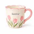 Sorelvix™ Blush Tulip Scallop Mug