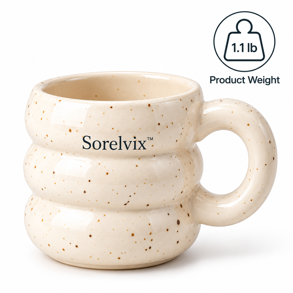 Sorelvix™ Oat Speckle Ribbed Mug
