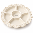 Sorelvix™ Ivory Lace Divided Serving Platter