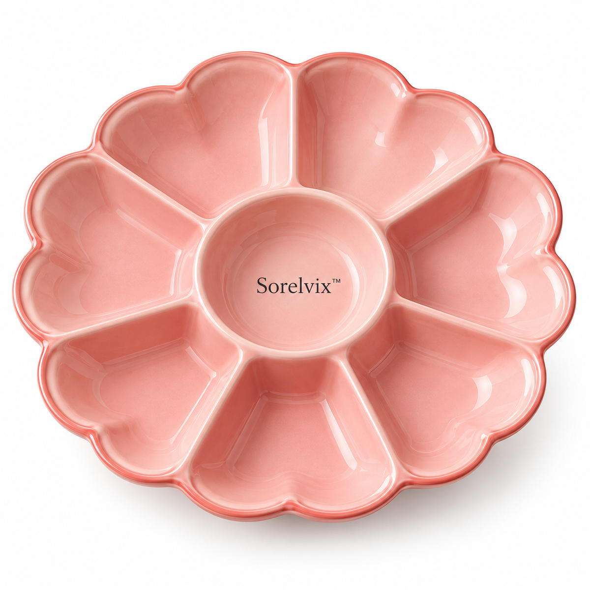 Sorelvix™ Blush Bloom Divided Serving Platter