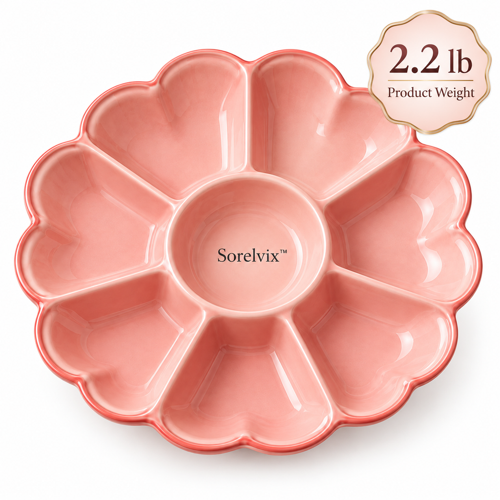 Sorelvix™ Blush Bloom Divided Serving Platter
