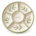 Sorelvix™ Sage Leaf Round Divided Platter