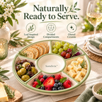 Sorelvix™ Sage Leaf Round Divided Platter