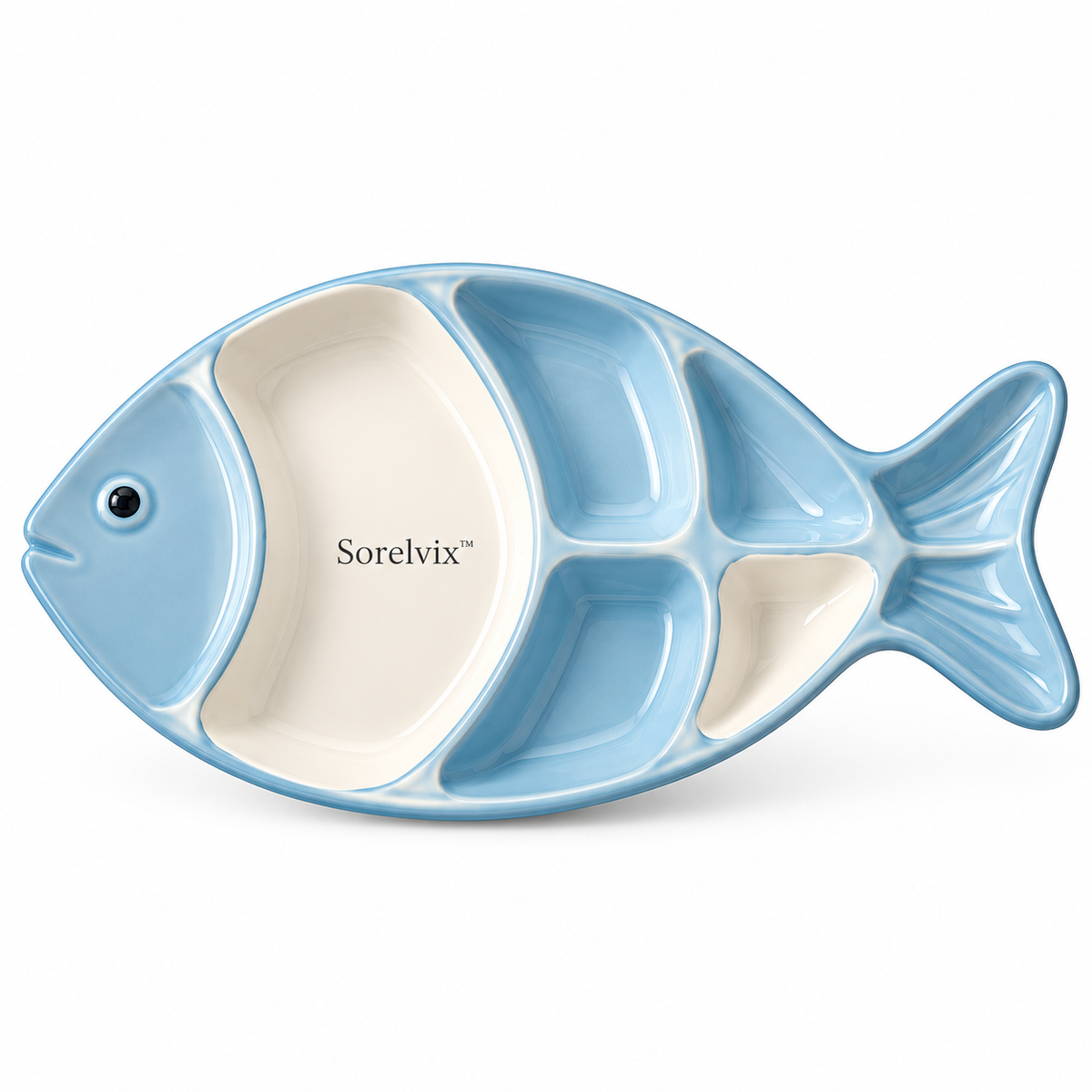 Sorelvix™ Coastal Fish Divided Serving Platter
